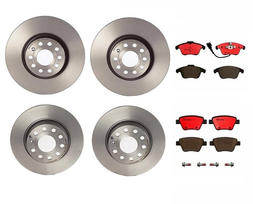 VW Brakes Kit - Pads & Rotors Front and Rear (312mm/272mm) (Ceramic) 5Q0615301F - Brembo 1589800KIT